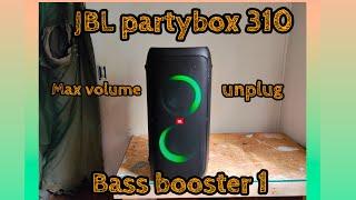 JBL party box 310 Max volume Bass booster 1 unplug