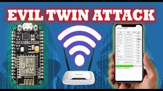 ESP8266 E.v.i.l  Twin 2 in 1  E.v.i.l twin & D.eauth Programming & Testing