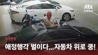 발코니서 애정행각 벌이다 쿵…주차된 차 위로 떨어진 여성  JTBC 사건반장