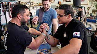 SCHOOLBOY VS 14X WORLD CHAMPION  ARM WRESTLING TRAINING 2024