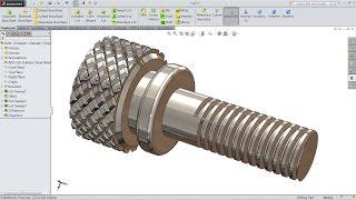 Solidworks tutorial How to make Knurling Screw