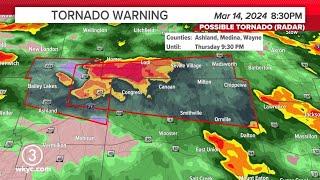 WATCH  Northeast Ohio tornado warning coverage