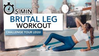 5 MIN BRUTAL LEG WORKOUT Quick & Intense   En Zor Bacak Antrenmanı  Eylem Abaci