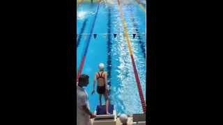 Gabriella swimming 1st leg of 4x50 Mix Relay - Israeli Championships - 2015 02 18 19 13 54