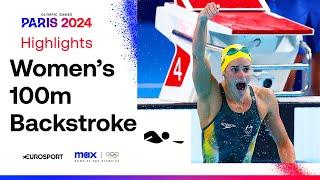 NEW OLYMPIC RECORD   Womens Swimming 100m Backstroke Highlights  #Paris2024