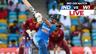 IND vs WI ODI LIVE Score  India vs West Indies 3rd ODI LIVE Score  IND vs WI 2023