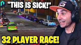 Summit1g Joins HUGE 32 Player Race With New Car Nerfs  GTA 5 NoPixel RP