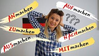 Aufmachen oder zumachen? AUS- AN- MIT- oder NACHmachen?  Deutsch A2 B1 B2 2019