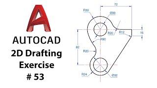 AutoCAD 2D Drafting Exercise # 53 - Basic to Advance in Hindi