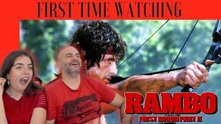 This is different RAMBO FIRST BLOOD PART II - Couple First Time Watching  Reaction