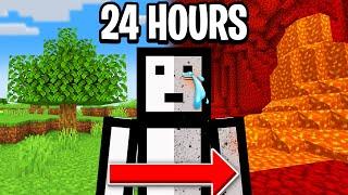 Playing Minecraft Hardcore for 24 HOURS Straight FULL MOVIE