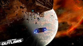 Space Combat & Planetary Landing Sequence  Star Wars Outlaws