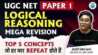 UGC NET Paper 1  Logical Reasoning Marathon by Aditi Mam  LR Important Concepts  JRFAdda