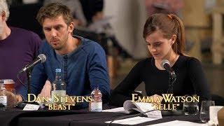 Dan Stevens Emma Watson and Beauty and the Beast cast  table read