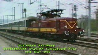 European Railways in the 1990s Ettelbruck Station Luxembourg CFL on 13th May 1996