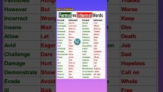 Informal English Vs Formal English#trending #english#shorts