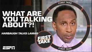 Stephen A. calls John Harbaugh out for LYING about Lamar Jackson?   First Take