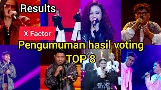 yang keluar tadi malam X factor Indonesia  hasil results top 8 X Factor Indonesia