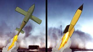 Evil German weapons the V1 and V2 rockets