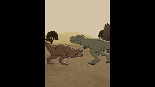 T-Rex vs Giganotosaurus  Jurassic World Dominion Animation #shorts