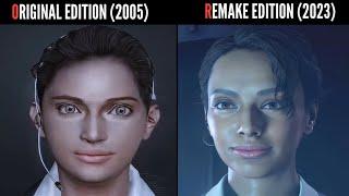 Hunnigan Without Glasses Scene Comparison in Both RESIDENT EVIL 4 GAMES 2005-2023