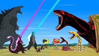 Rescue TEAM GODZILLA & KONG From PYTHON - EL GRAN MAJA MONSTERS If Boundary Changes?  FUNNY CARTOON