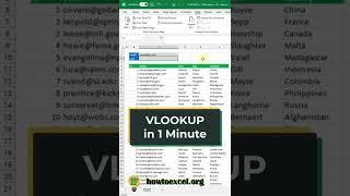 VLOOKUP in 1 Minute #shorts