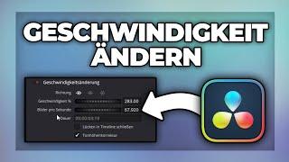 Davinci Resolve Video schneller  langsamer machen - Geschwindigkeit Zeitraffer Tutorial