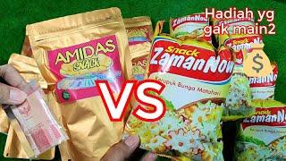 VIRAL KARENA HADIAH EMAS & UANGNYA UNBOXING SNACK ZAMAN NOW vs AMIDAS SNACK