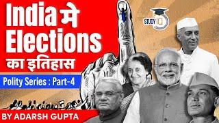 History of Elections in India since Independence - Evolution of Indian Polity and Political Parties