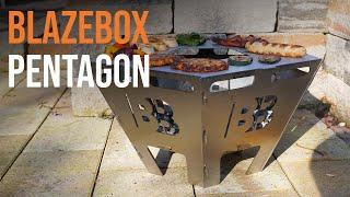 BlazeBox Pentagon  Mobile Feuerschale zum Grillen