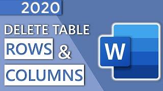 How to Delete Row or Column of a Table in Word - in 1 MINUTE HD 2020