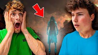 SCARING ROOMMATE WITH FAKE GHOSTS IN GHOST TOWN