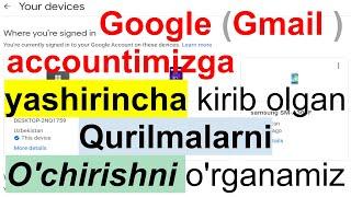 Google gmail accountdan NOTANISH qurilmani ochirish