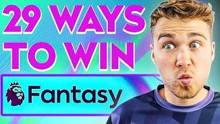 29 WAYS TO WIN YOUR FPL MINI-LEAGUE 