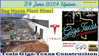 Tunnel Thrust Ring & Ramp Removed Casting Bag House Rises 24 June 2024 Giga Texas Update 0700AM