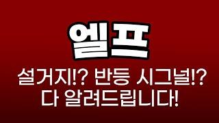 엘프 긴급속보 설거지? 반등 시그널? 다 알려드립니다