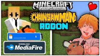 Download chainsawman addon for Minecraft pe 1.19 mediafire link  HINDI 