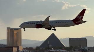 19L arrival – Virgin Atlantic Boeing 787-9 Dreamliner lands at Las Vegas  G-VMAP