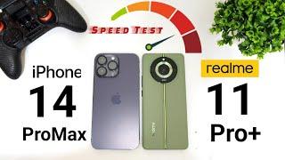 Realme 11Pro+ vs iPhone 14 Pro Max SpeedTest #realme11proplus