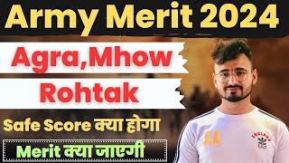 Army Final Merit 2024  Aro AgraRohtakMhow Final Merit ? Army Cut Off 2024