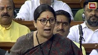 Smriti Irani Speech Today Smriti Irani Vs Sonia Gandhi  Smriti Irani Latest Parliament Speech