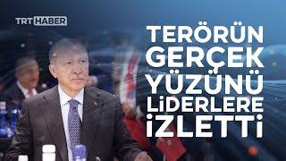 Erdoğan NATO liderlerine terörün gerçek yüzünü anlatan videoyu izletti