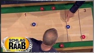 Tisch-Shuffleboard  Raab vs. Pio  Spiel 12  Schlag den Raab