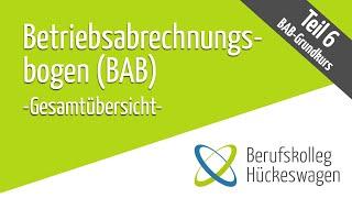 BAB einfach erklärt - Betriebsabrechnungsbogen Kostenträgerrechnung Gesamtübersicht Übung Lösung KLR