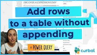 AddAppend rows and columns to tables without merging using M in power query