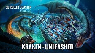 KRAKEN unleashed VR Roller Coaster VR 180 3D full Experience  VR POV SeaWorld Orlando Oculus VR360