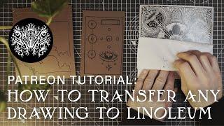 linocut tutorial how to transfer any drawing to lino