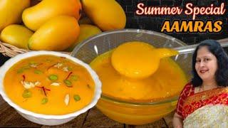 Aamras Recipe  Aam ka Ras  Easy Mango Desert  How to Make Aamras at Home #aamras #aamrasrecipe