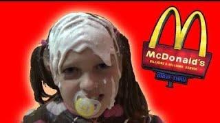 Bad Baby Real Food Fight Victoria vs Annabelle McDonalds Hidden Eggs  reuploaded 